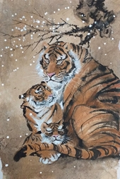 Pinturas animadas de Nguyen Doan Ninh para marcar el comienzo del Año del Tigre