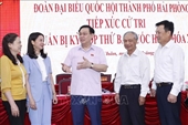 Presidente del Parlamento se reúne con votantes en Hai Phong