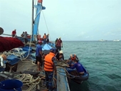 Rescatado un barco pesquero accidentado en Truong Sa