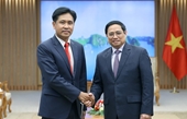 Primer ministro Pham Minh Chinh recibe al ministro de Justicia de Laos