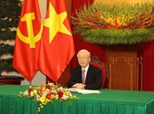 Jefe de Partido vietnamita felicita a Xi Jinping