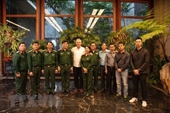 La delegación del Ministerio de Defensa de Vietnam recibida por el presidente de Cuba, Miguel Díaz-Canel