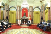 Presidente vietnamita recibe a la reina Matilde de Bélgica