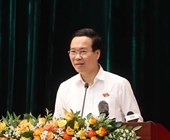 El Presidente de Vietnam se reúne con electores de Da Nang