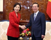 Presidente vietnamita recibe a embajadora saliente de Corea del Sur