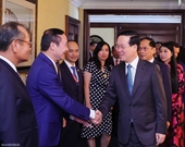 Presidente de Vietnam se reúne con embajadores nacionales en países europeos