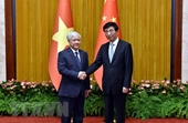 El presidente del Frente de la Patria de Vietnam felicita al presidente de la Conferencia Consultiva Política del Pueblo Chino
