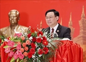 El presidente de la Asamblea Nacional de Vietnam visita la Academia Política de Seguridad Pública de Laos