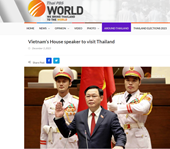 Los medios tailandeses destacan la visita del presidente de la Asamblea Nacional de Vietnam