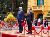 Ceremonia de bienvenida al Presidente de Alemania en Vietnam