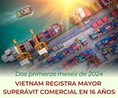 Vietnam registra mayor superávit comercial en 16 años