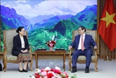 El primer ministro Pham Minh Chinh recibe a la embajadora de Laos en Vietnam