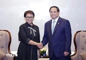 El Primer Ministro de Vietnam recibe a la Ministra de Asuntos Exteriores de Indonesia