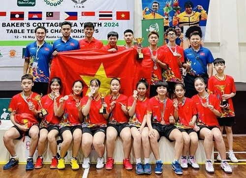 Jugadores juveniles vietnamitas clasificados para campeonato asiático de tenis de mesa